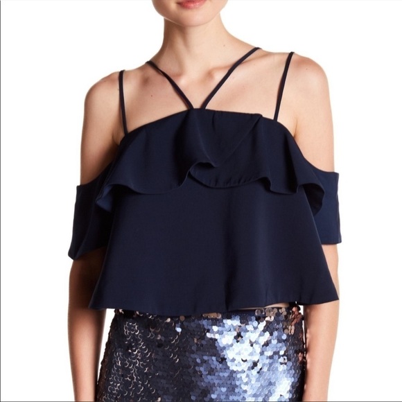 Anthropologie Keepsake crop top blue size XS - Picture 1 of 7